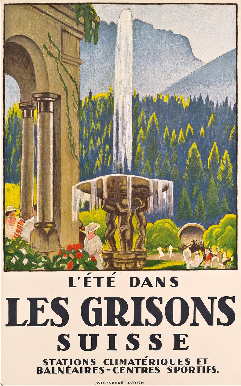 Verão em les Grissons, Suíça de Emil Cardinaux