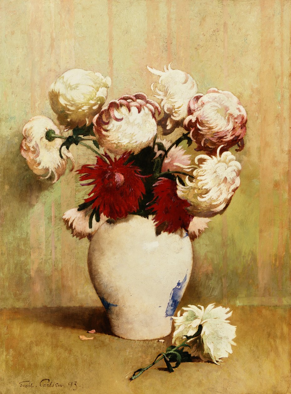 Crisântemos de Emil Carlsen