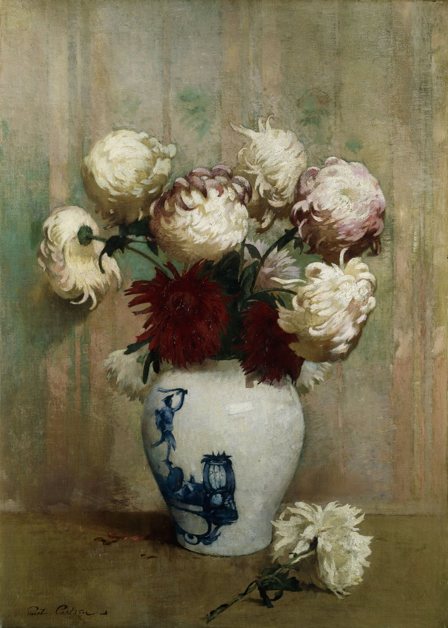 Mães em um vaso oriental de Emil Carlsen