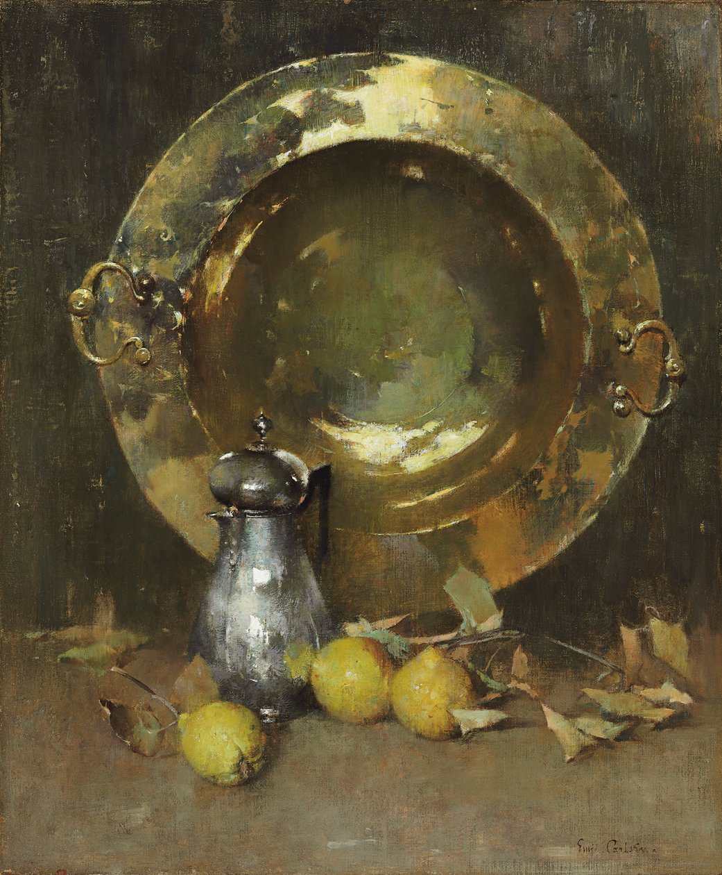 Still Life, c.1918 (óleo sobre tela) de Emil Carlsen