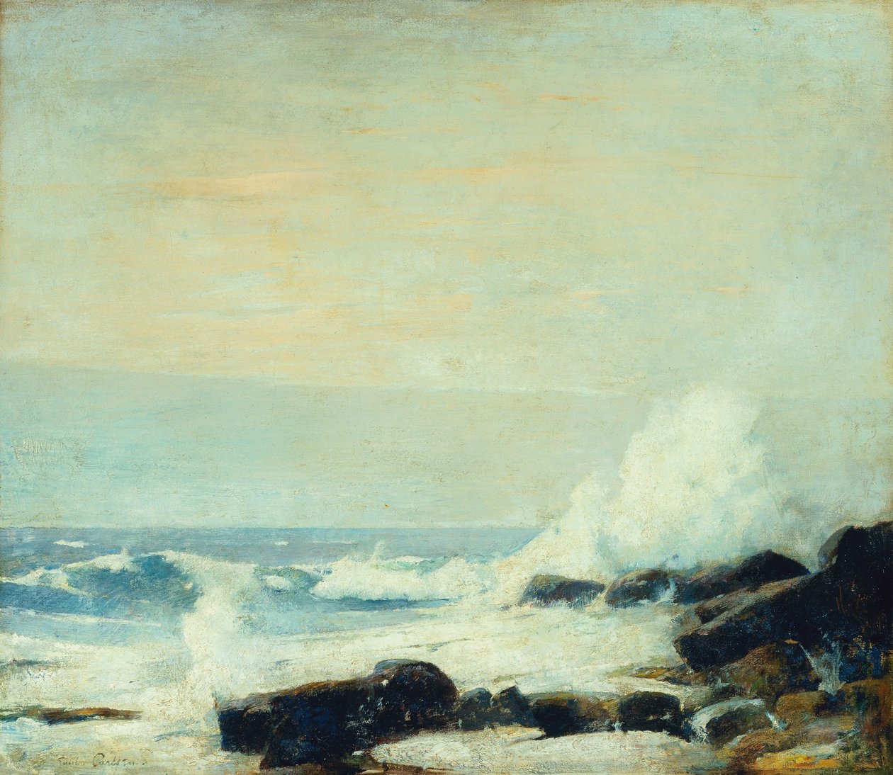 O Mar Majestoso, c.1907 (óleo sobre tela) de Emil Carlsen