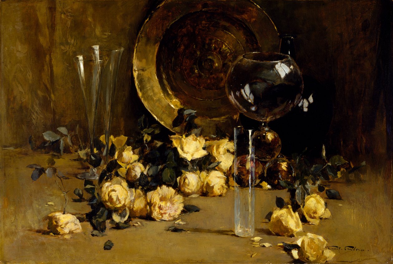 Rosas amarelas de Emil Carlsen