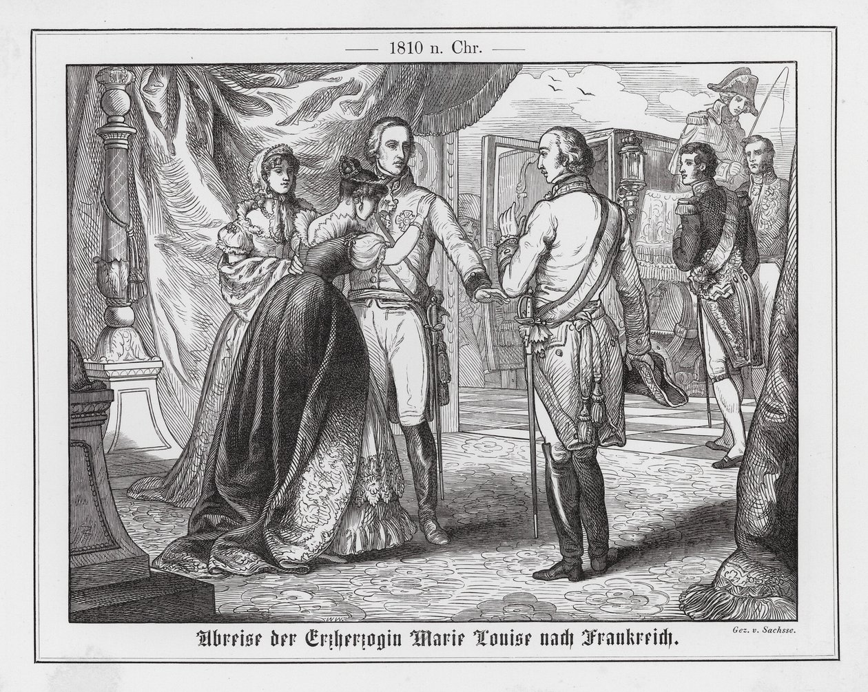 Partida da arquiduquesa Marie Louise da Áustria para França de Emil Eugen Sachsse