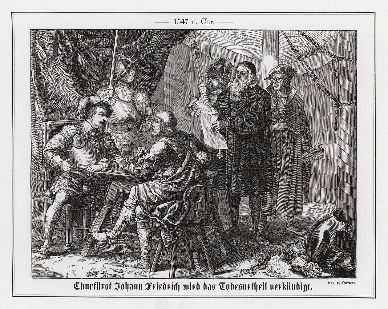João Frederico I, Eleitor da Saxónia, a receber a sentença de morte de Emil Eugen Sachsse