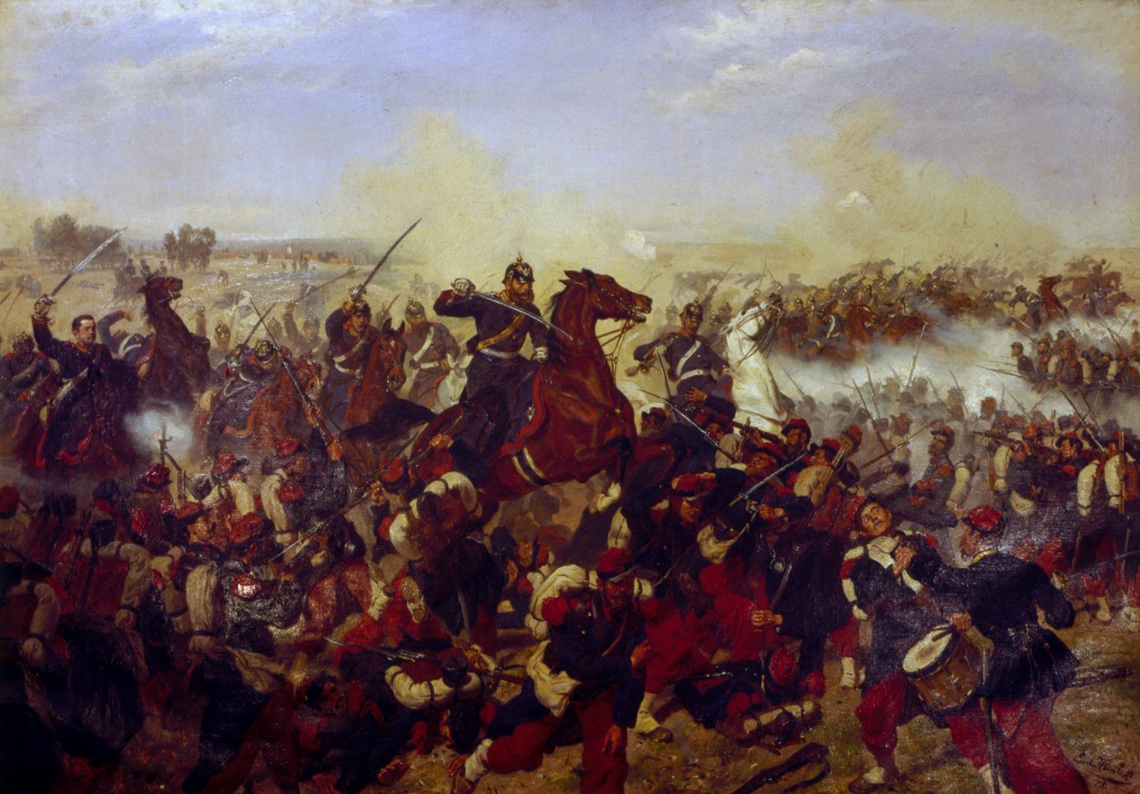 A Batalha de Marte de la Tour no dia 16 de agosto de 1870, 1878 de Emil Huenten