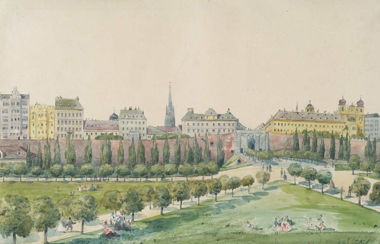 O Stubenbastei e o Stubentor em Viena de Emil Hütter