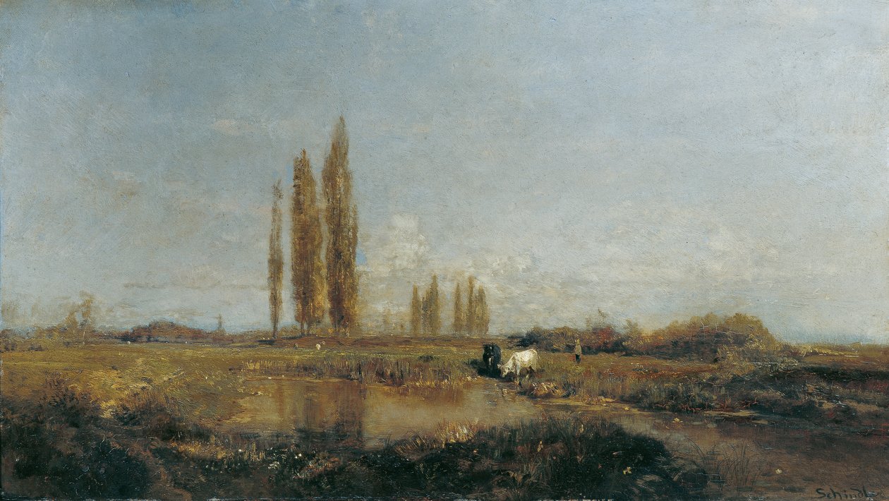 No Thaya perto de Lundenburg de Emil Jakob Schindler