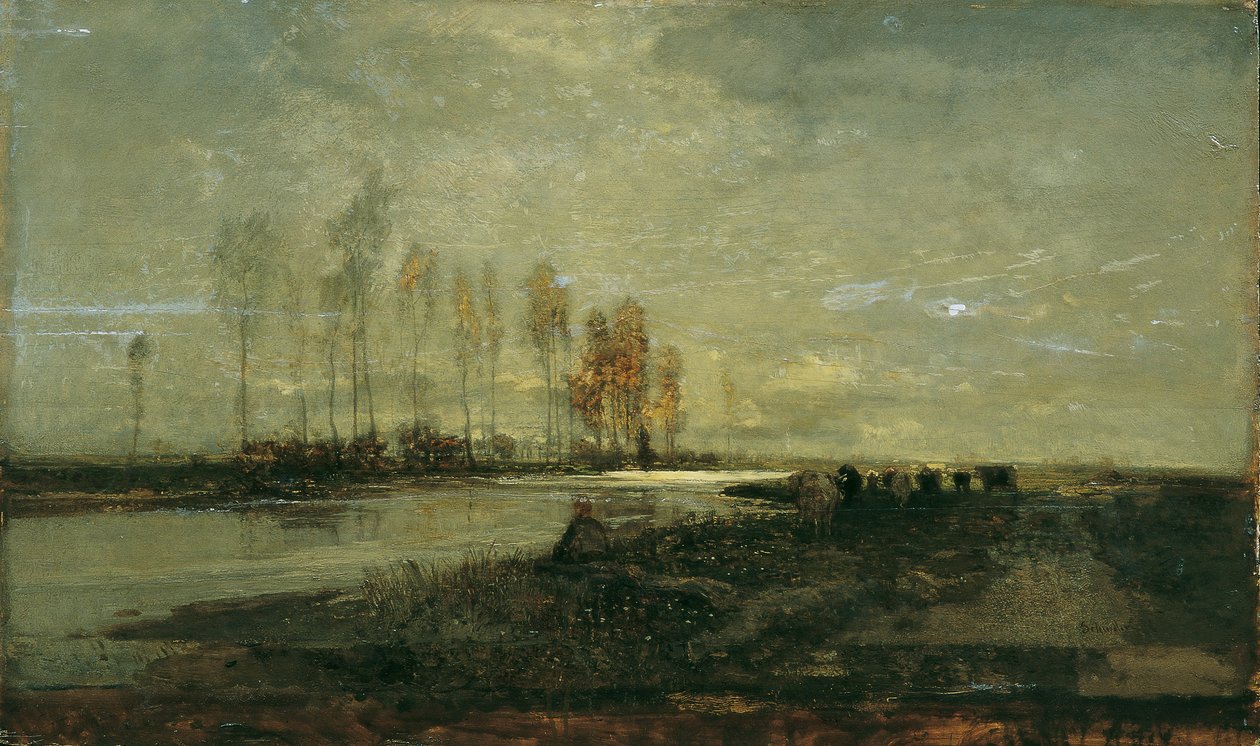 Na Thaya, perto de Lundenburg II de Emil Jakob Schindler