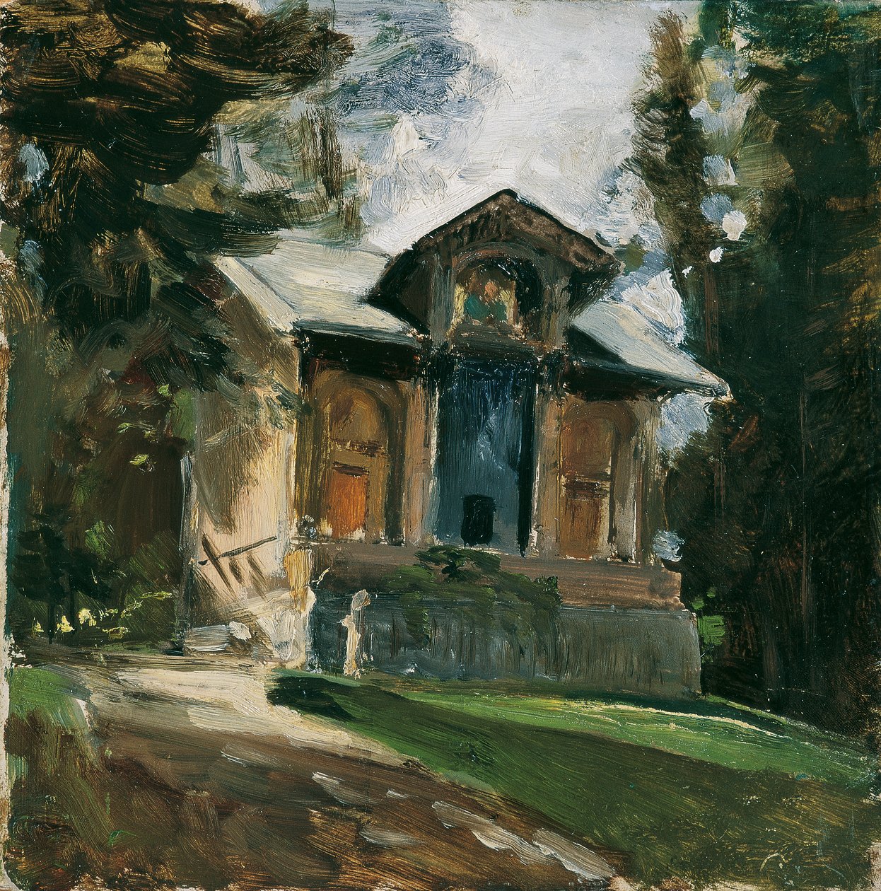 O estúdio do pintor Heinrich von Angeli em Reichenau de Emil Jakob Schindler