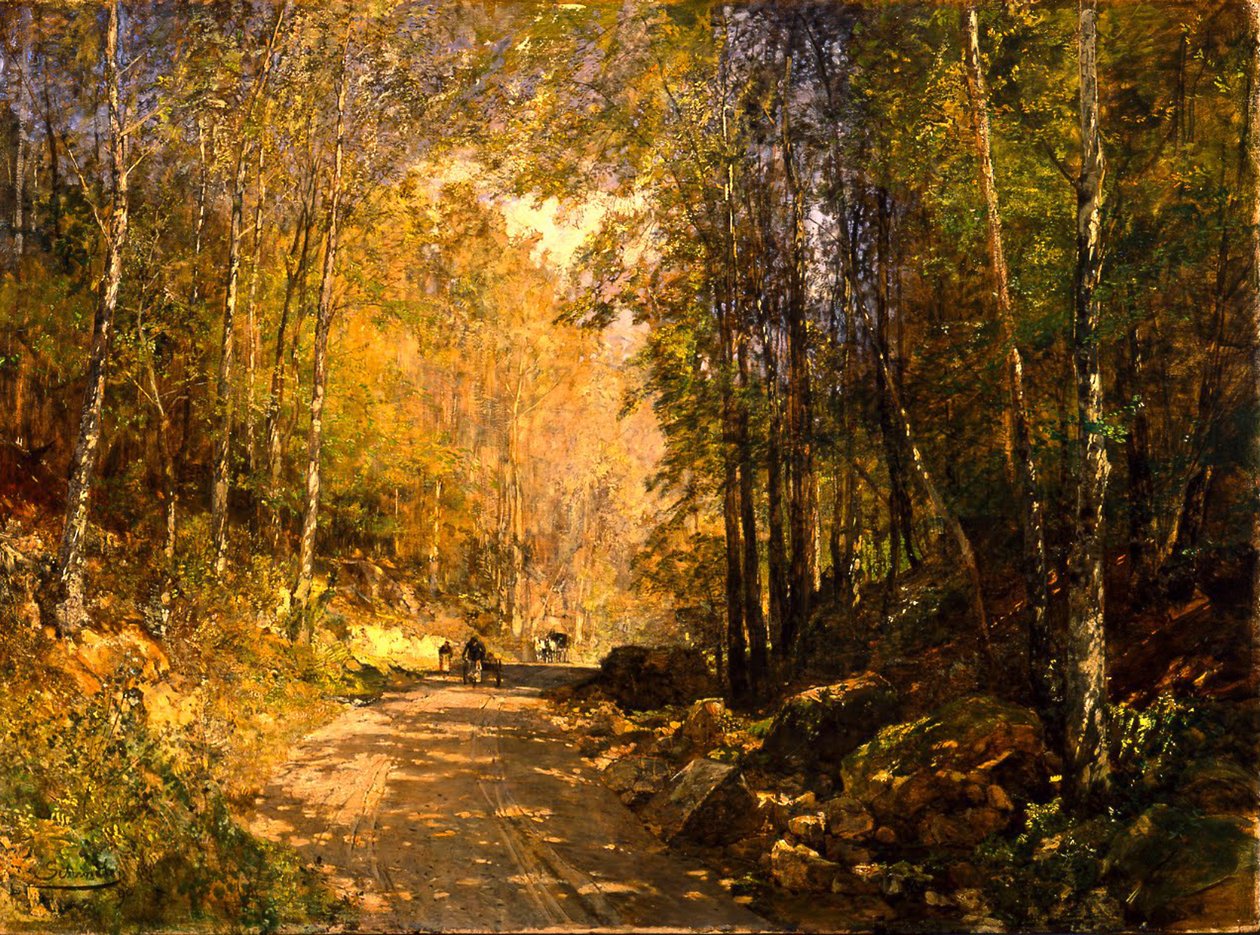 Forest Lane perto de Schärfling, 1890 de Emil Jakob Schindler