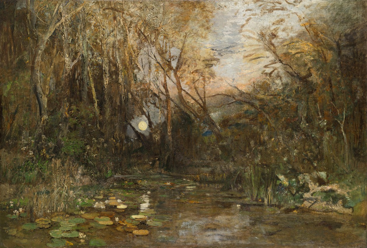Nascer da Lua no Praterau de Emil Jakob Schindler