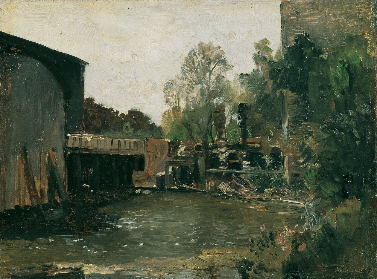Açude do moinho em Plankenberg de Emil Jakob Schindler