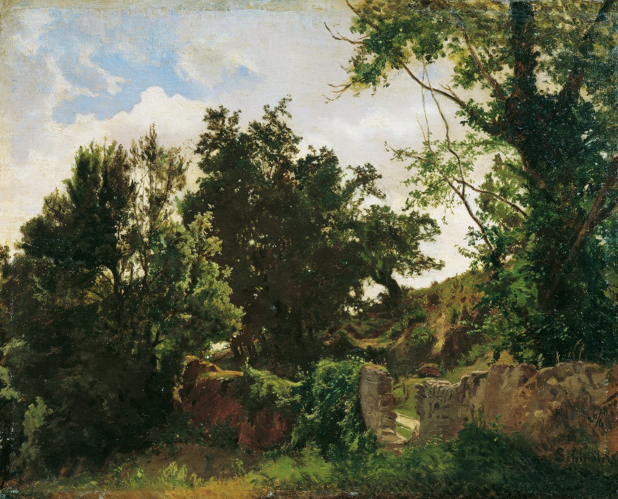 Muralha do Castelo em Plankenberg de Emil Jakob Schindler