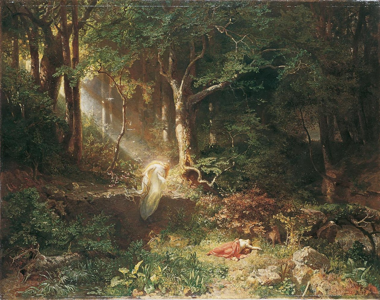 Nascimento da donzela da floresta de Emil Jakob Schindler