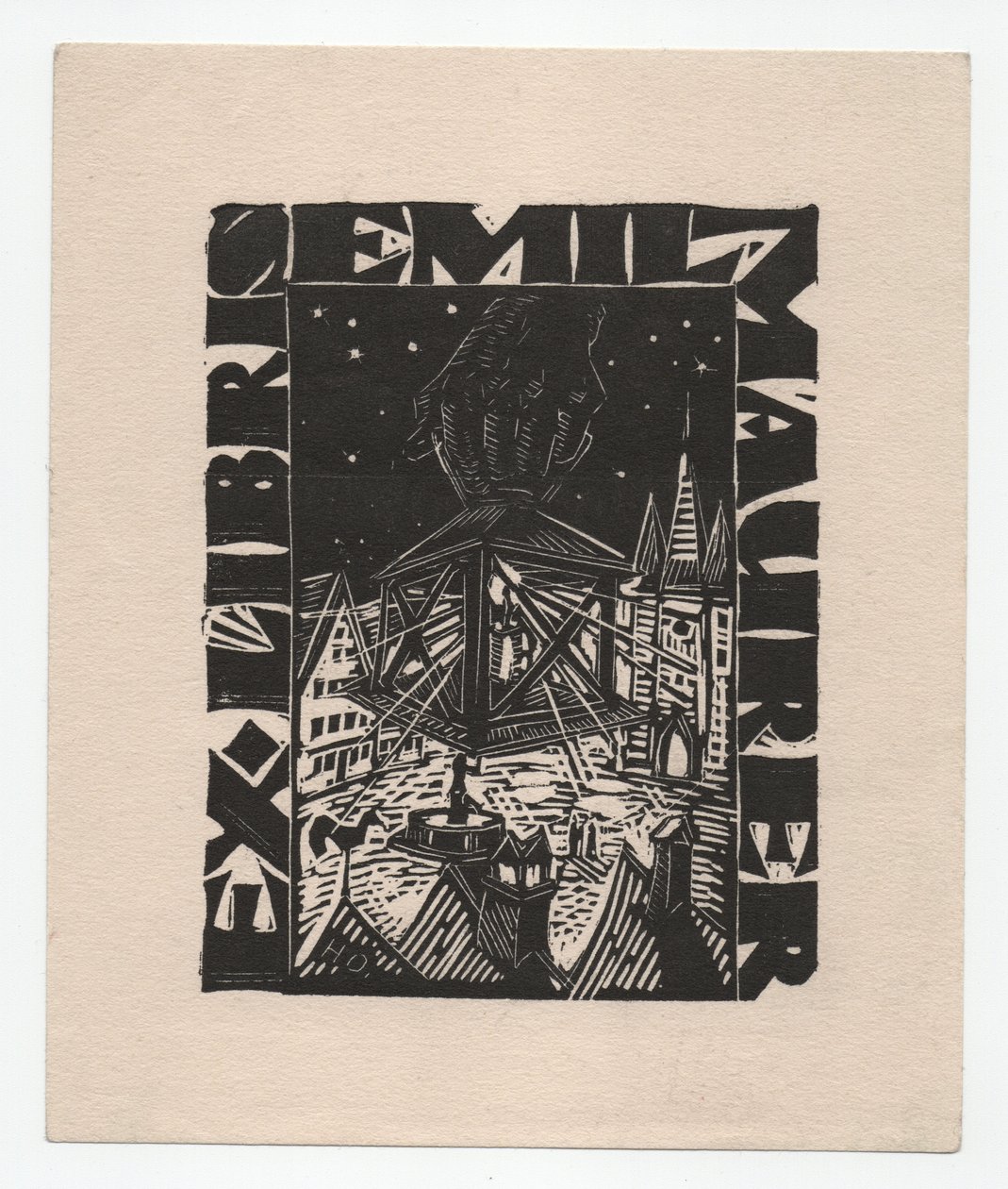 Ex Libris Emil Maurer (gravura) de Emil Maurer