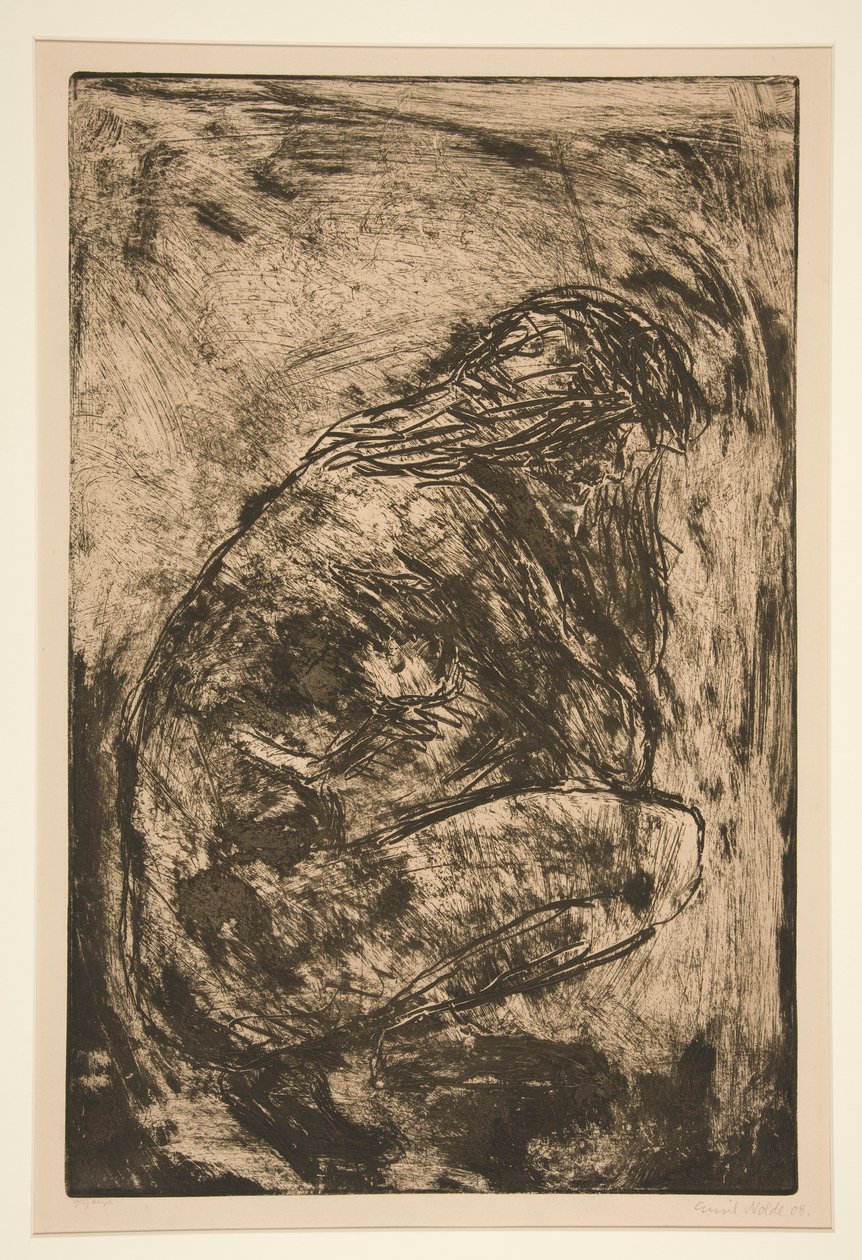 Nu sentado de Emil Nolde