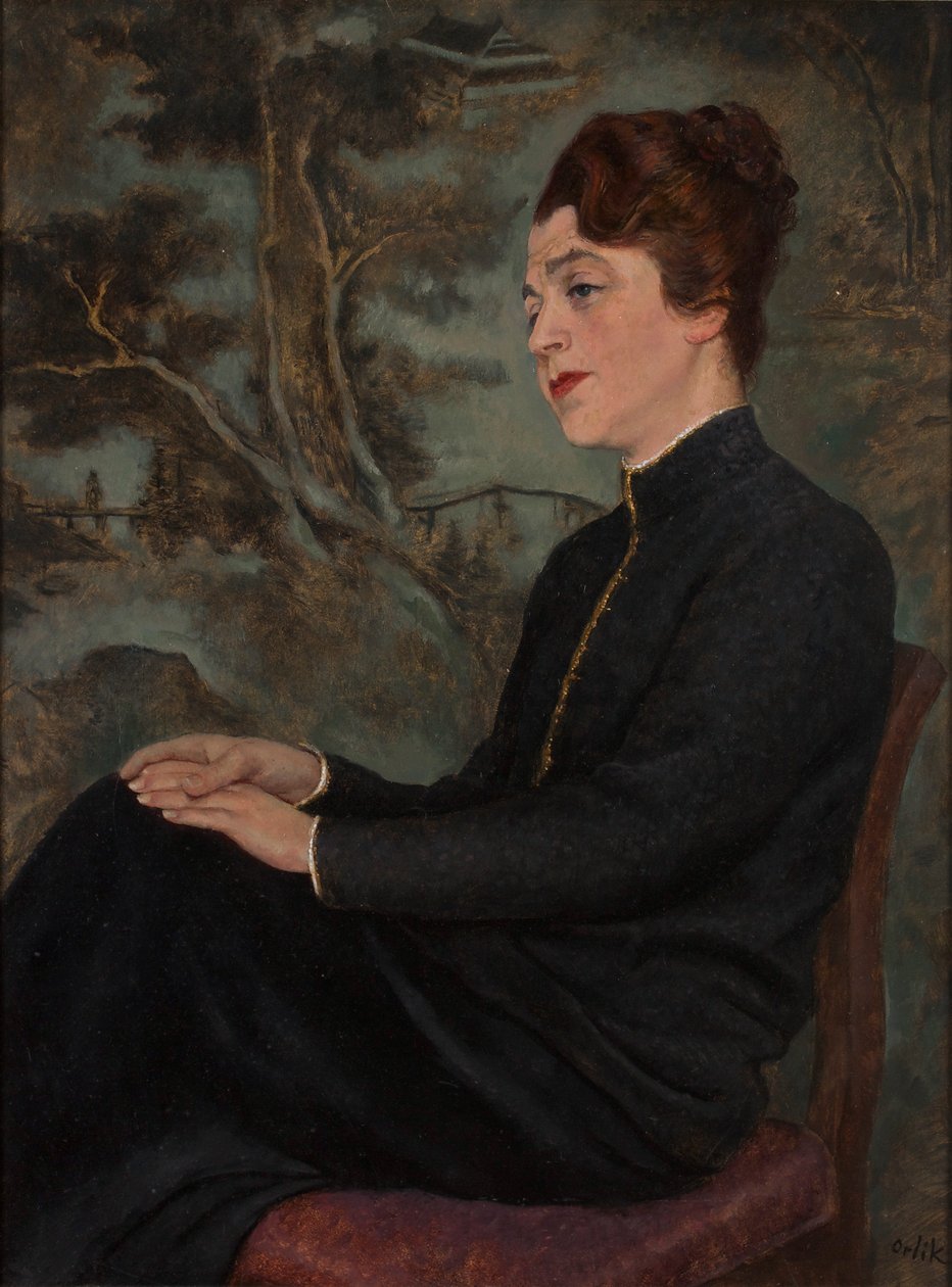 Retrato de uma senhora de Emil Orlik