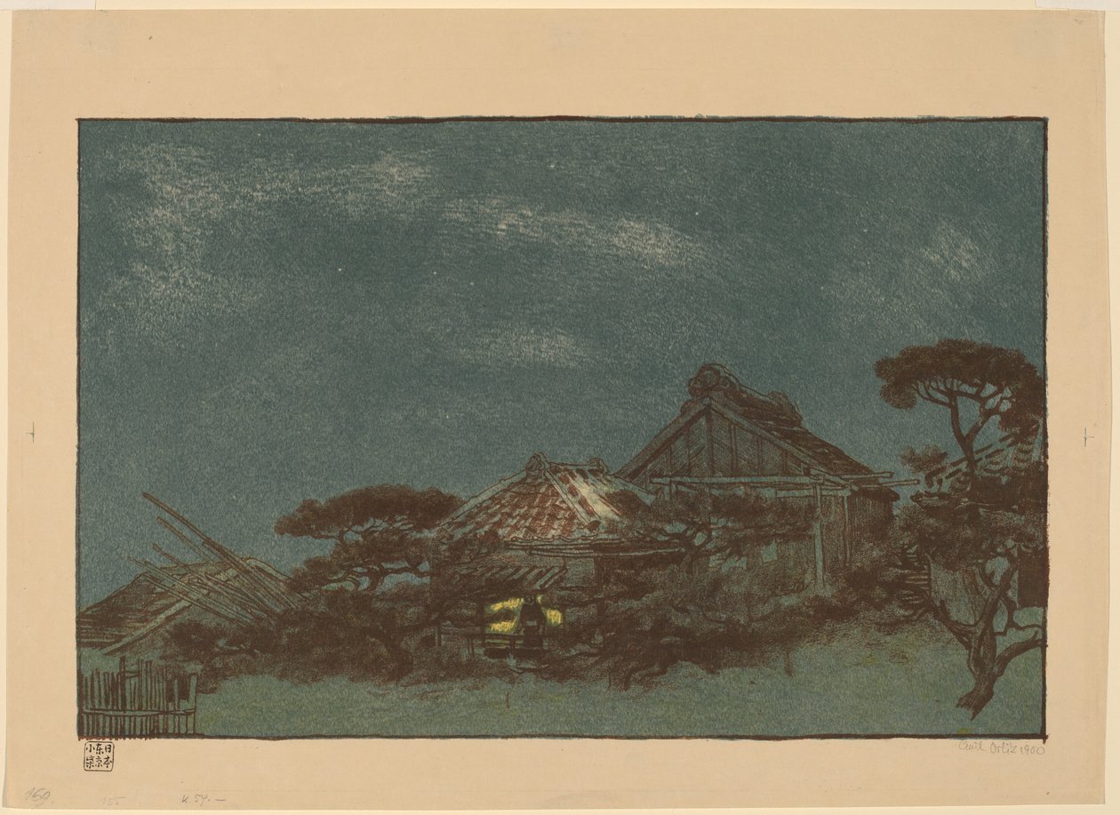 Noite em Fukagawa de Emil Orlik