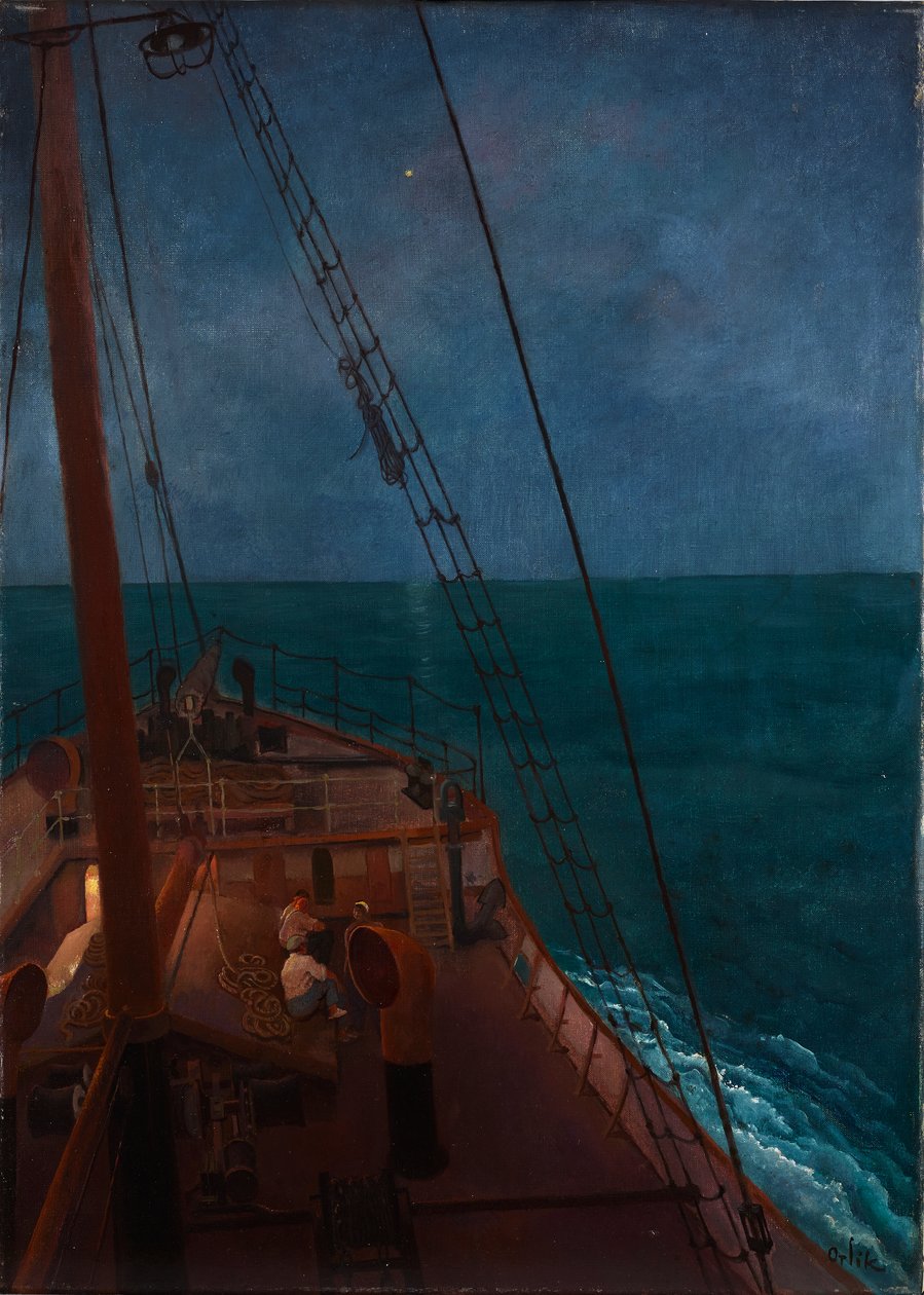 Viagem nocturna no Mediterrâneo de Emil Orlik