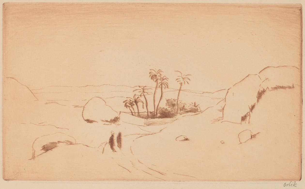 Oásis no deserto de Emil Orlik
