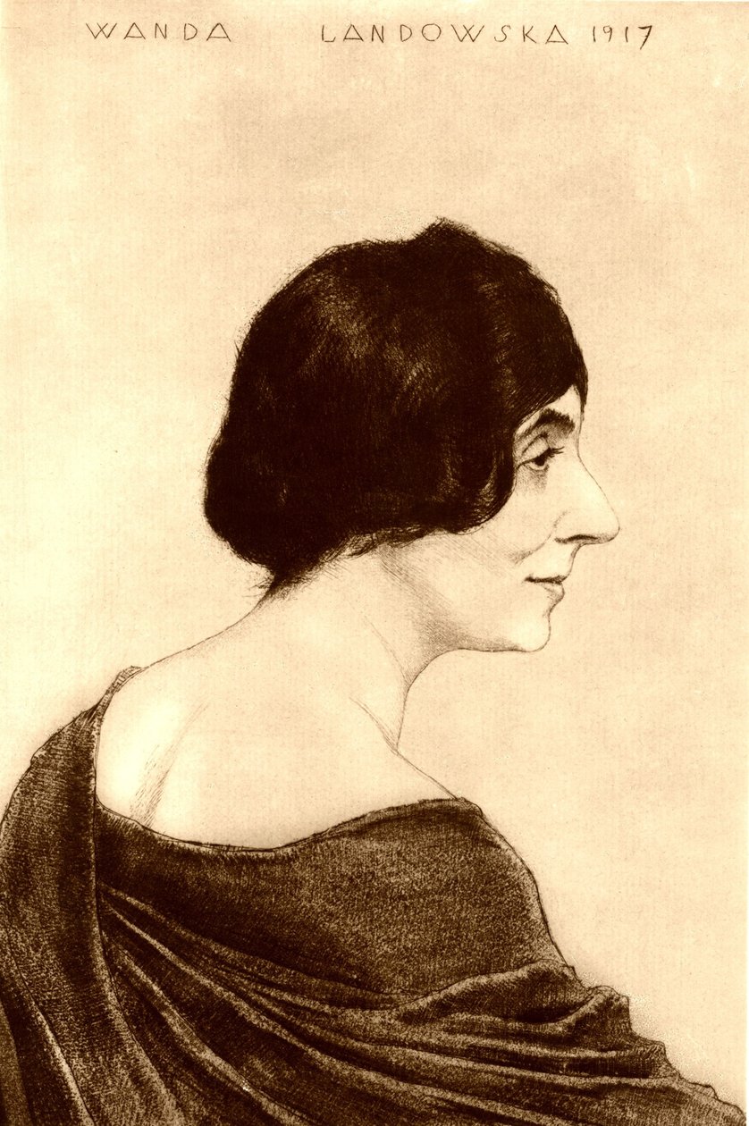 Retrato de Wanda Landowska 1879-1959, 1917 de Emil Orlik