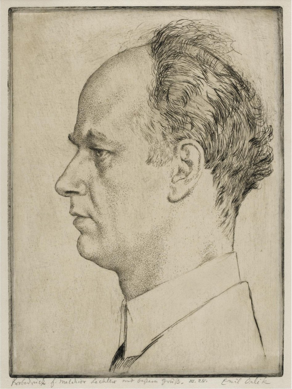 Retrato de Wilhelm Furtwangler 1886-1954, 1928 de Emil Orlik