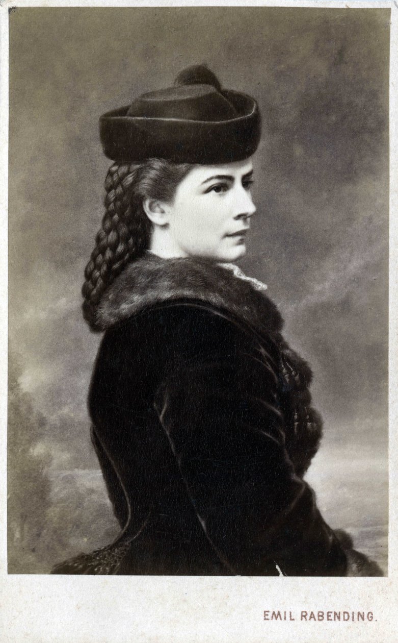 Retrato de Elisabeth de Wittelsbach (1837-1898) (sissi), Impress of Austria (1854-1898) e Rainha da Hungria (1867-1898), Nee Duchess in Baviere. (EMPRESA ELISABETH DA ÁUSTRIA) Fotografia na oficina de Emil Rabending (1823-1886). de Emil Rabending