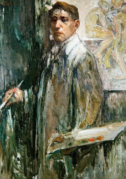Auto-retrato, c.1910 (óleo sobre tela) de Emil Zoir
