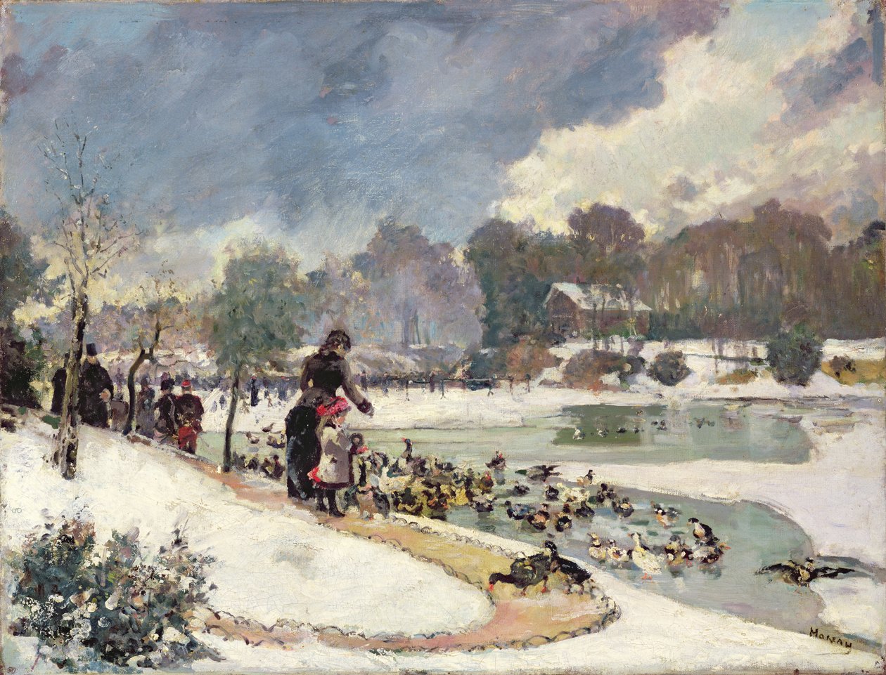 Patos no Bois de Boulogne de Emile Antoine Guillier