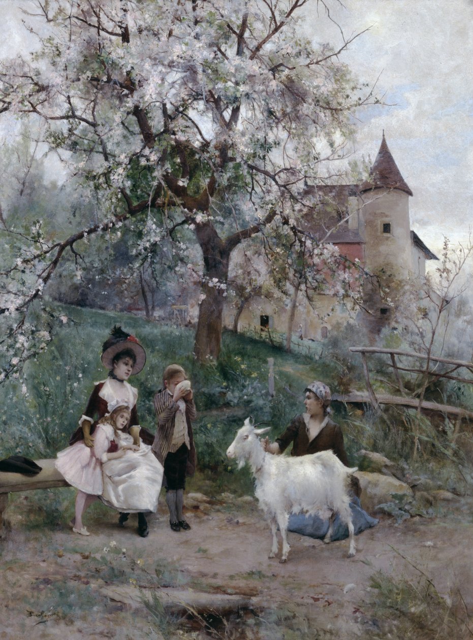 Refrescos à beira do caminho de Emile August Pinchart