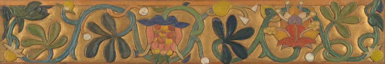 Placa decorada com gavinhas e flores de Emile Bernard