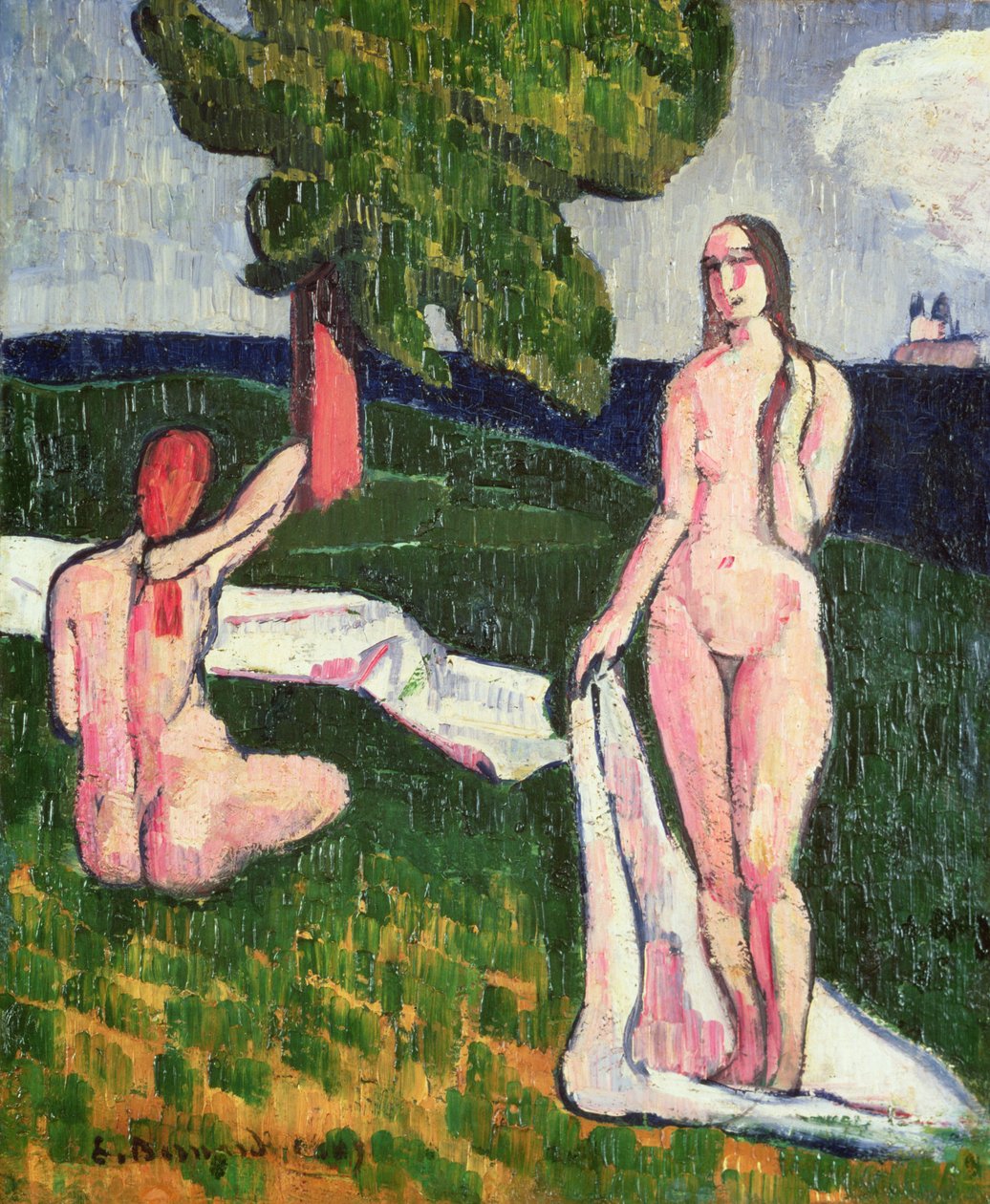 Dois banhistas debaixo de uma árvore, 1889 de Emile Bernard