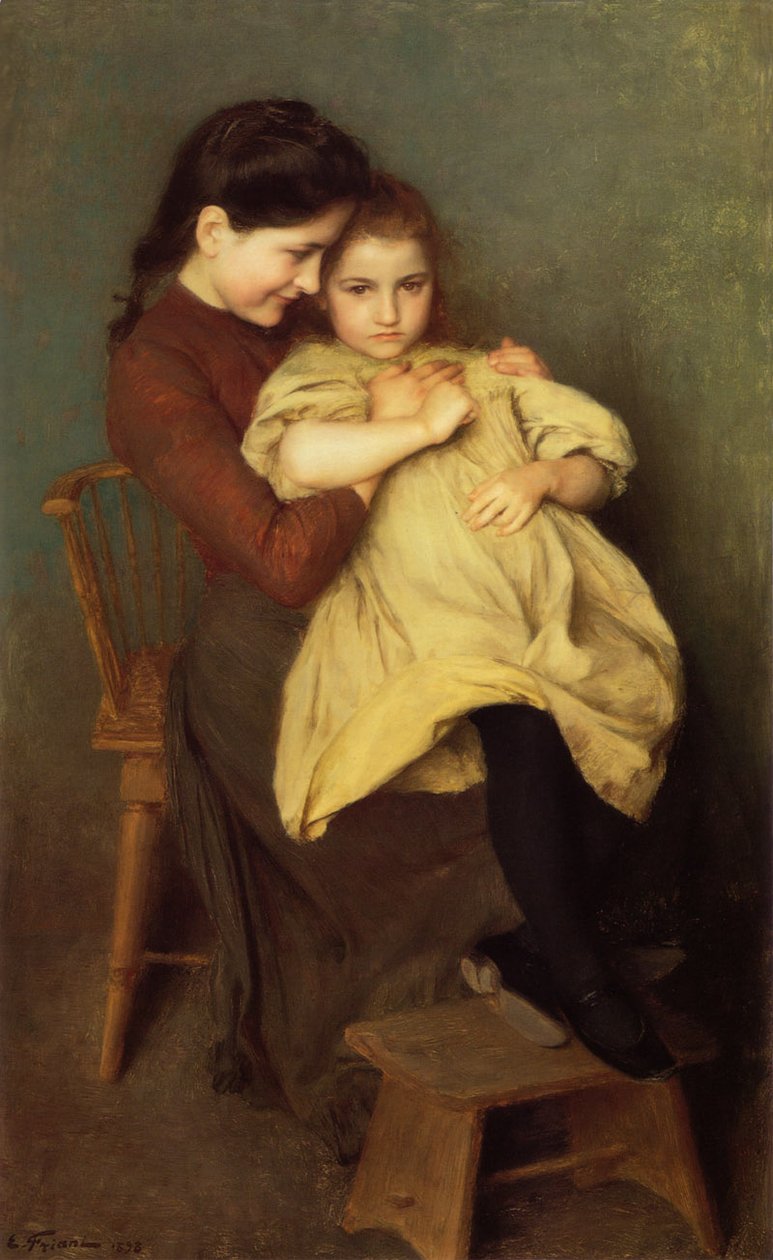 Chagrin dEnfantnEnglish: Um desapontamento da criança: n de Emile Friant