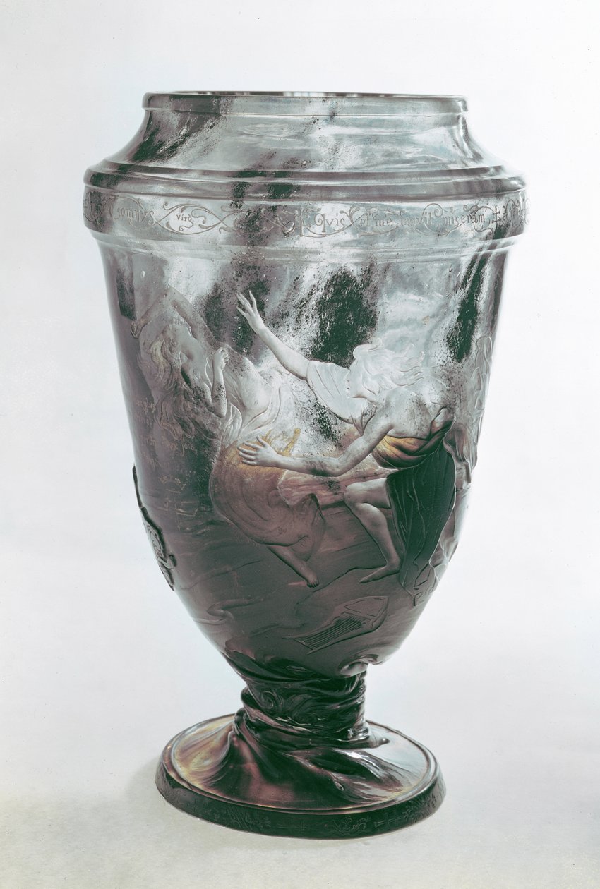 Vaso representando Orfeu e Eurídice (vidro) de Emile Galle