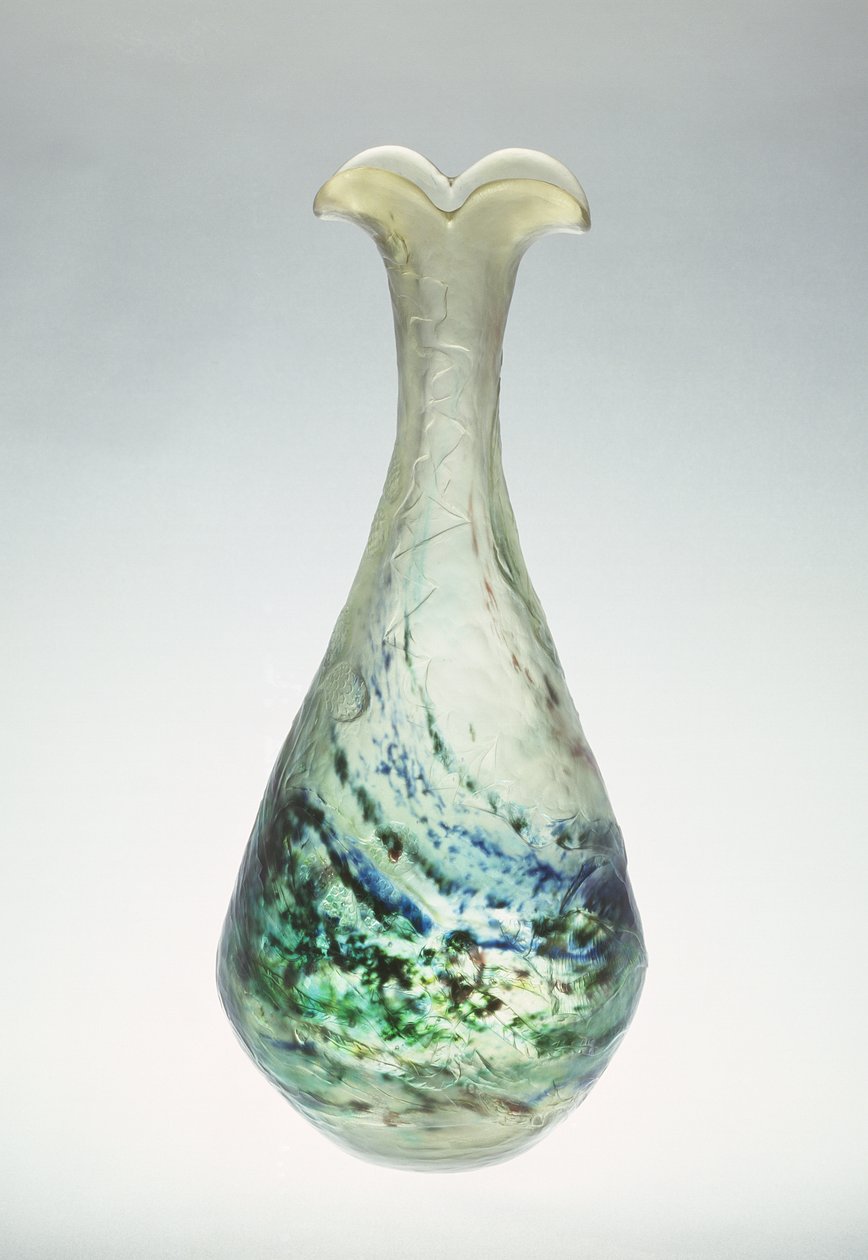 Vaso, gravado e decorado por Emile Galle, c.1900 de Emile Galle