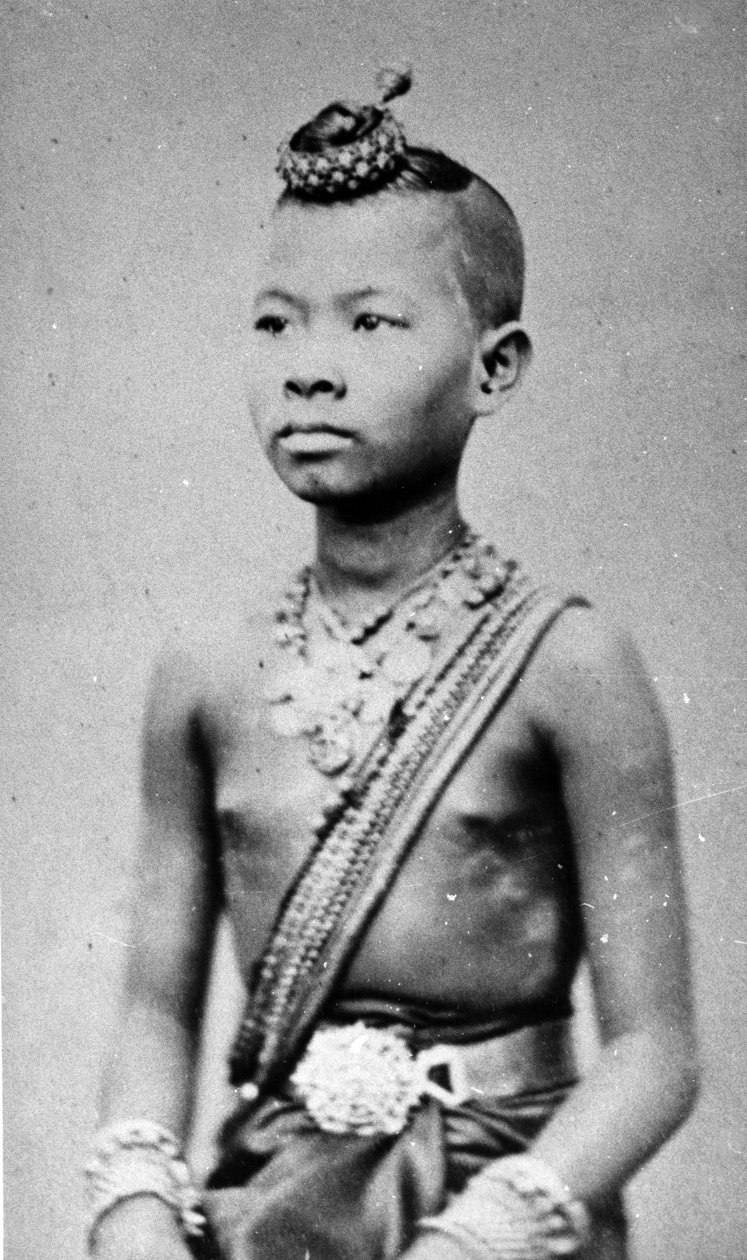 Menino vietnamita ou cambojano, c.1870s de Emile Gsell