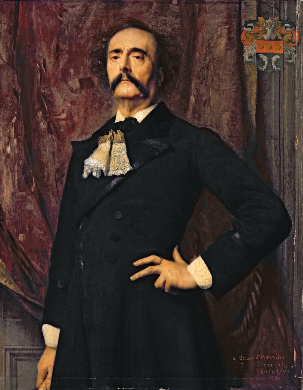 Retrato de Jules Barbey de Aurevilly (1808-1889) 1881 de Emile Levy