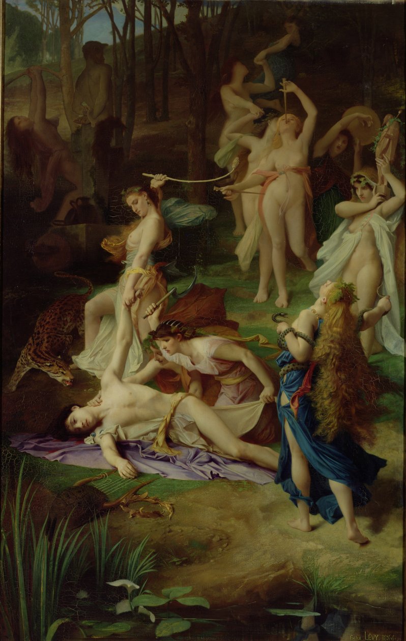 A morte de Orfeu, 1866 de Emile Levy