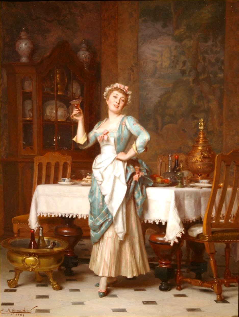 Um elegante Maidn de Emile Pierre Metzmacher