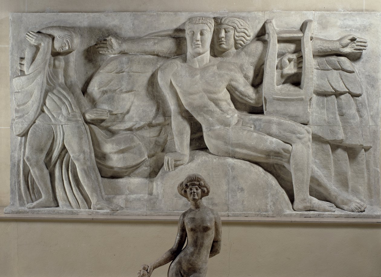 Apolo em meditação com uma musa, 1912 de Emile Antoine Bourdelle