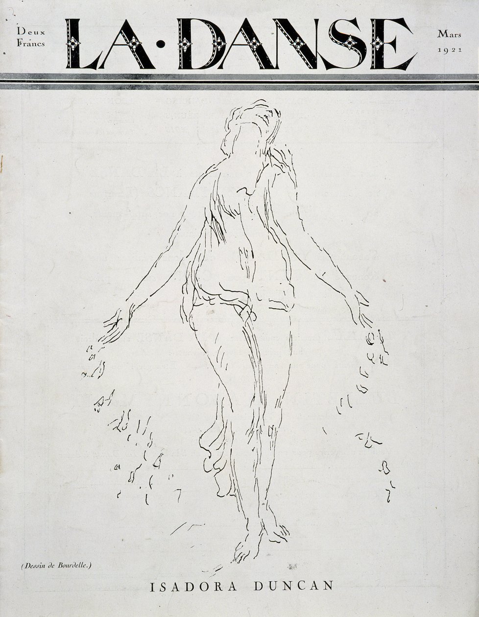 Isadora Duncan (dançarina americana de origem irlandesa) de Emile Antoine Bourdelle