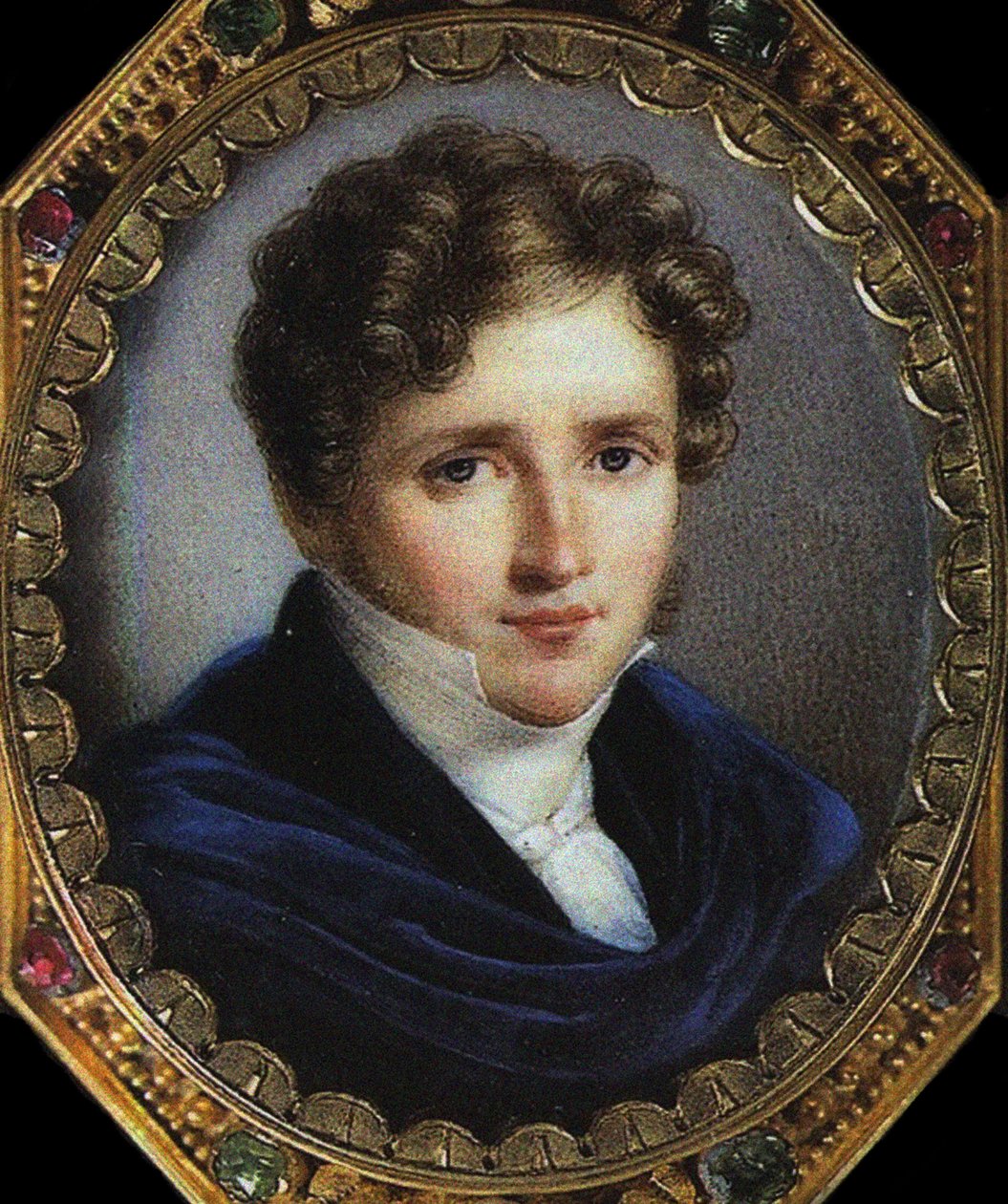 Retrato do autor Alfred de Vigny, Litografia de Emile Lassalle de Emile (after) Lassalle