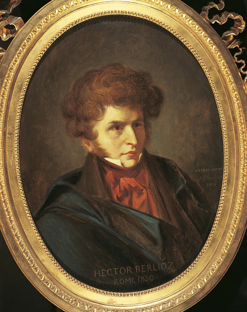 França, La-Cote-Saint-Andre, Retrato de Hector Berlioz de Emile (after) Signol