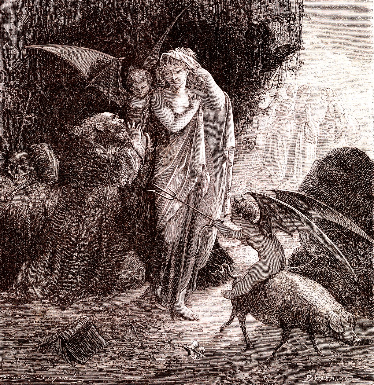 Um homem santo. 1866 (gravura) de Emile Antoine Bayard