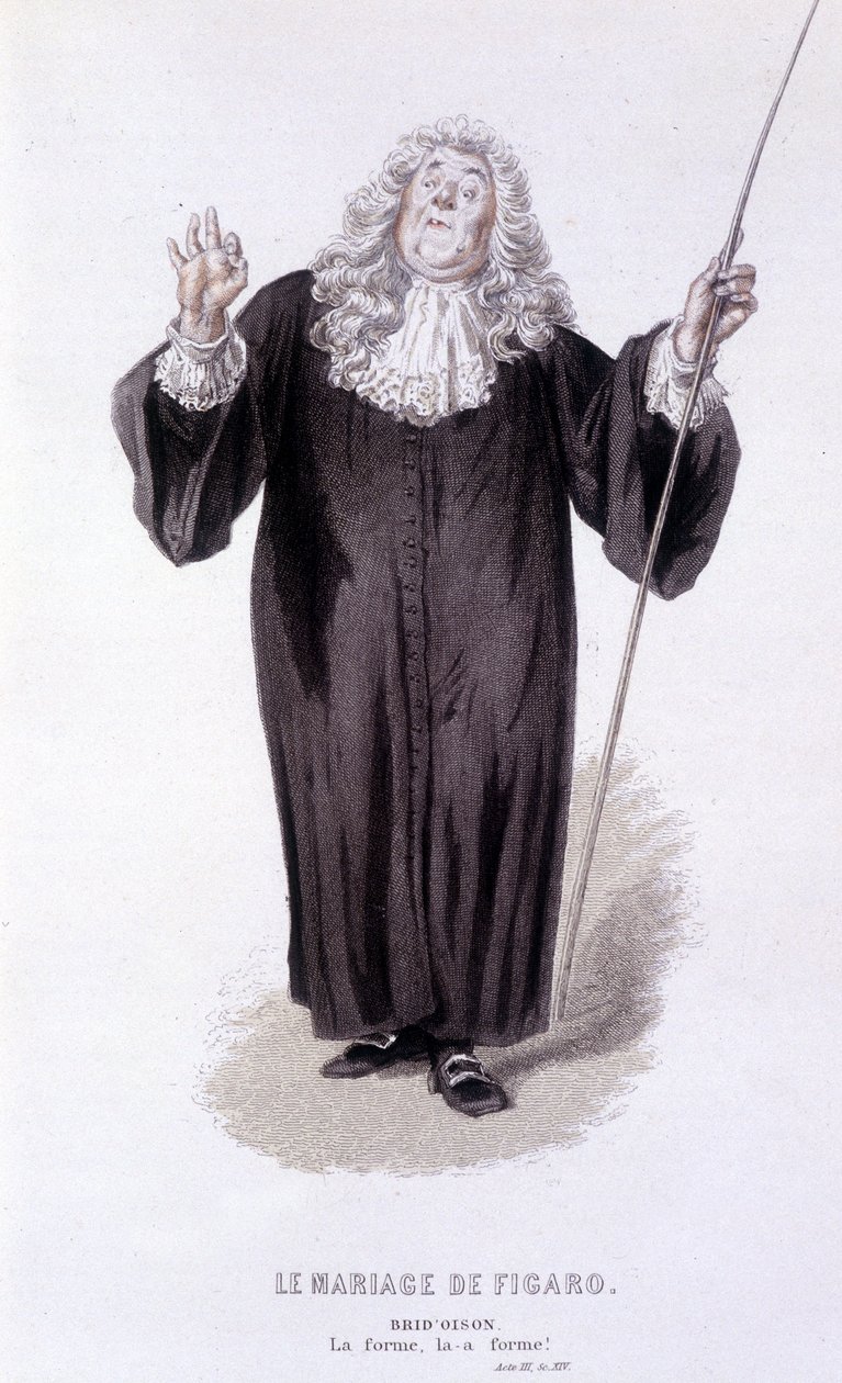 Obra completa de Beaumarchais (1732-1799) de Edouard Fournier. Desenho de Emile Bayard. Ed. Laplace, Sanchez et Cie, Paris 1876. Este é Brid