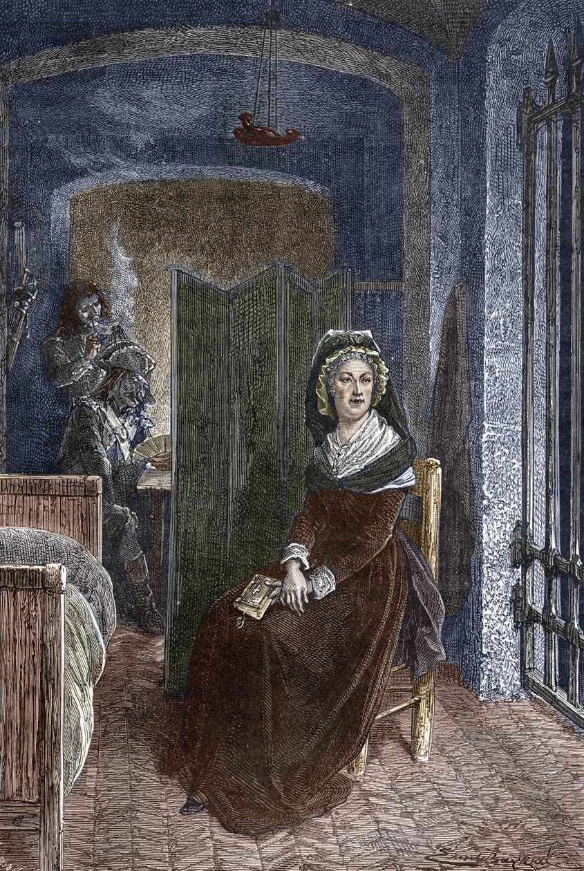 Maria Antonieta presa na prisão Conciergerie em Paris de Emile Antoine Bayard