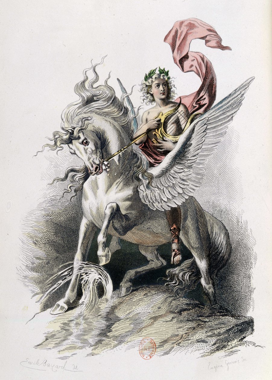 Arte Poética em Obras de Arte de Nicolas Boileau. Ilustração E. Bayard. Paris 1873, Laplace Sanchez e Cie éditeurs (gravura) de Emile Antoine Bayard