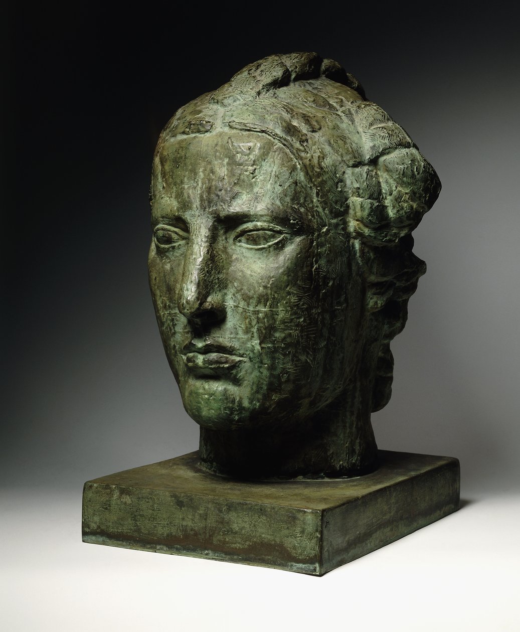 Chefe da Liberdade; Tete de Liberte, c.1914 (bronze com pátina verde) de Emile Antoine Bourdelle