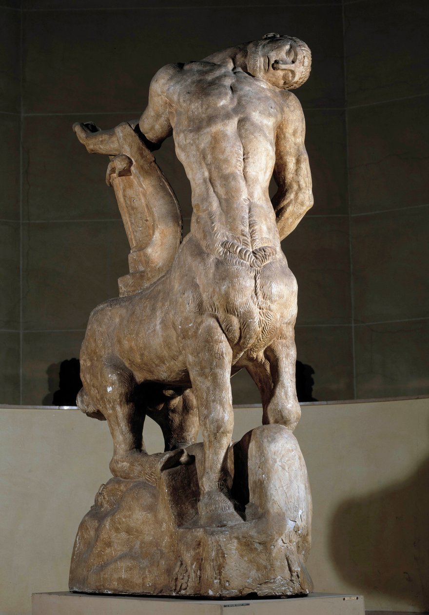 A escultura do centauro moribundo de Antoine Bourdelle de Emile Antoine Bourdelle