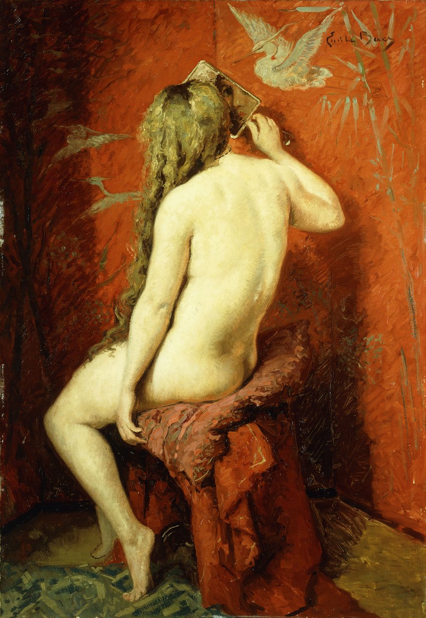 Nu de Dos (óleo sobre tela) de Emile Baes